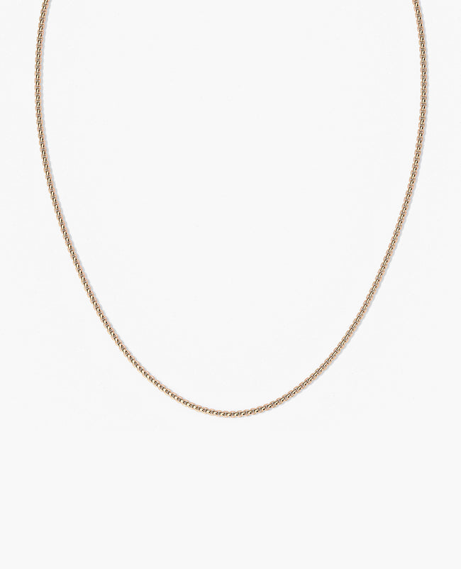 Ready to Ship - ROUND BOX 14k Rose Gold Chain Necklace