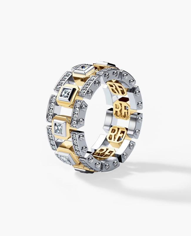 LA PAZ Two-Tone Gold Ring with 1.80ct Diamonds