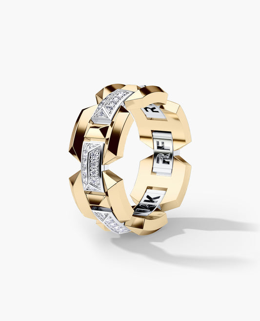 BRIGGS EDGE Two-Tone Gold Ring with 0.50ct Diamonds