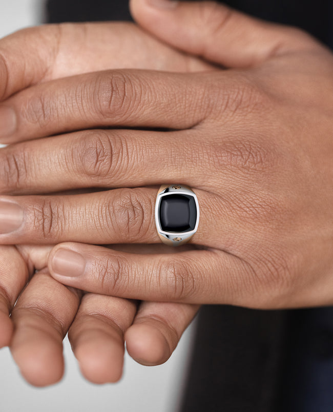 Black Onyx Signet Ring